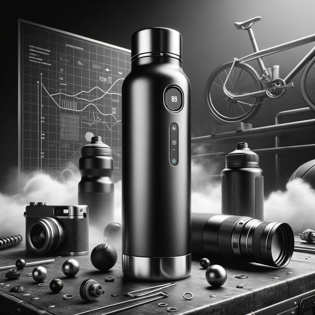 Style: Minimalist and sleek Brand: AquaTech Inspirational designer: Jony Ive Description: The smart water bottle by AquaTech is a modern and elegant accessory designed to seamlessly integrate into your active lifestyle. Featuring a minimalist design with a stainless steel body and a matte black finish, this smart water bottle is as stylish as it is functional. The bottle is equipped with smart technology that tracks your daily water intake and reminds you to stay hydrated throughout the day. It has a built-in LED display that shows the water level and a touch-sensitive button to activate the reminder function. The size of the water bottle is perfect for on-the-go use, fitting easily in most car cup holders and gym bags. The color scheme of matte black with subtle silver accents gives it a sophisticated look, making it a stylish companion for your workouts or daily activities. Unique features: Smart technology for tracking water intake LED display for water level Reminder function to stay hydrated Touch-sensitive button for easy operation Stainless steel body for durability and sleek look